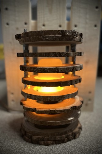 Lamp flickering flameless log - lamp,