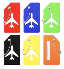 6x  Pack Pvc Silicone  Luggage Tags Holiday Suitcase Labels Travel Bag 6 Colours