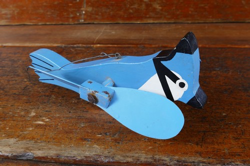 Vintage handmade blue jay - vintage,