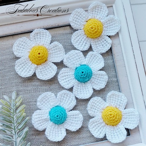 White cotton crochet - 5, daisy