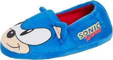 Sonic The Hedgehog Slippers Kids Sega 3D Ears Character Slip On Mules Warm Lined