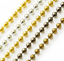 Roller Blind Chain Continuous Loop Endless Roman Control  Nickel Silver & White