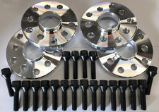 20mm ALLOY WHEEL SPACERS 60.1 + M14X1.5 BLACK BOLTS FOR RENAULT 5X108