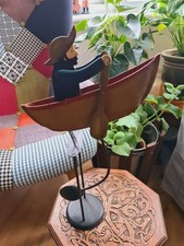 Antique Articulated Rowing Boatman Fisherman Figure Sea Adventure Pirate Metal 