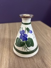 TORQUAY POTTERY DEVON VIOLETS  PERFUME BOTTLE 9.75 cm Cottagecore Rustic