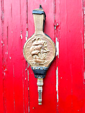 VINTAGE BRASS & WOOD & LEATHER