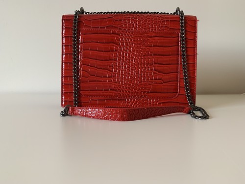 Bright red shoulder bag