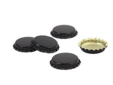 BLACK 26mm Crown Caps / Bottle