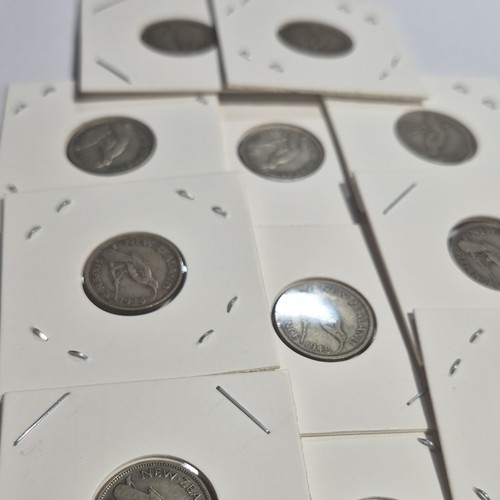 New zealand sixpence lot - zealand,
