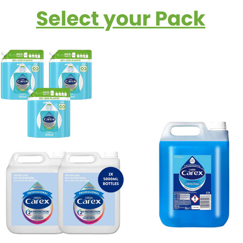 Carex hand wash 5litre - hand, 3litre