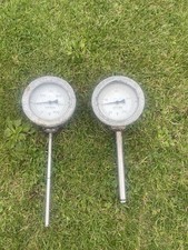 3 x Vintage Temperature Gauges - ROTOTHERM - Thermometer Meter Probe Fahrenheit
