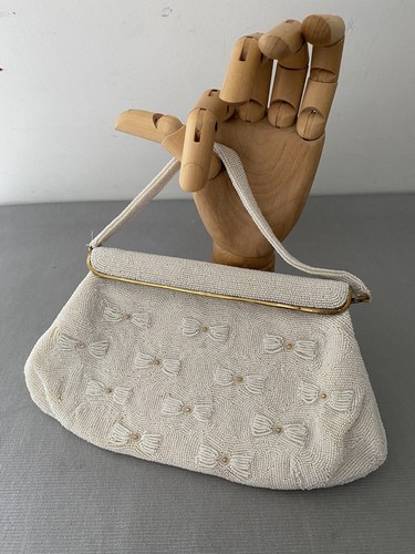Vintage 1940s 50s white beaded - vintage,