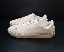 ALEXANDER LAUDE GERMANY SIZE 11UK EU45 MENS WHITE LEATHER LOW TOP TRAINERS SHOES