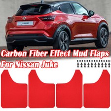 4x Carbon Red Mud Flaps Splash