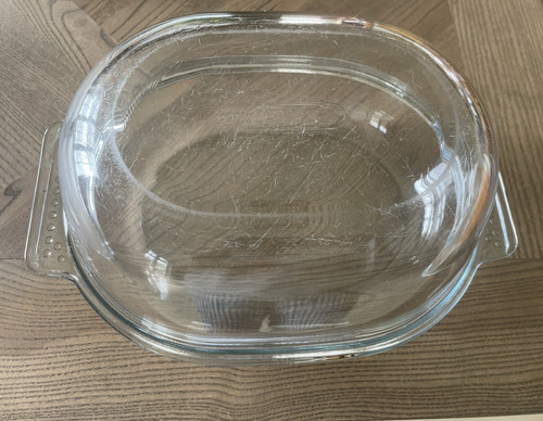 Pyrex large clear glass oval - pyrex,