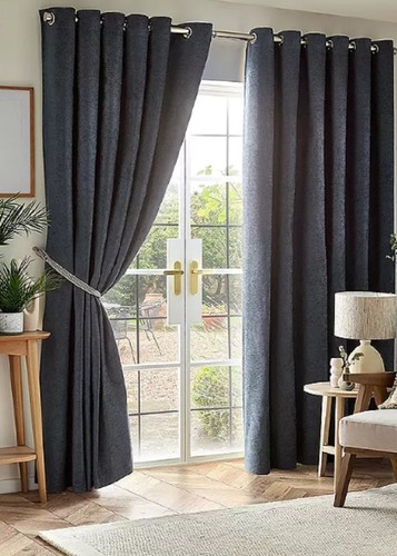 Pair eyelet curtains - pair, of