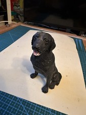 Black Labrador  Carved Statue