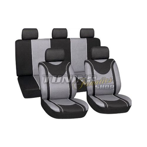 Seat cover set black grey - seat, black-grey