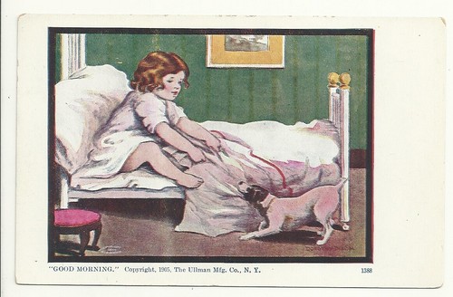 Little girl dog bed comic - little, good