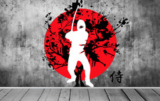 Japan japanese warrior - warrior, flag