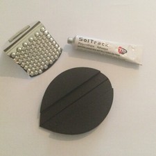 Shoe Heel Tip Kit Mens With Glue Roughening Tool Nails & Instructions PRICE DROP