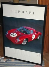Ferrari 250LM Günther Raupp large, signed framed photograph from 1989