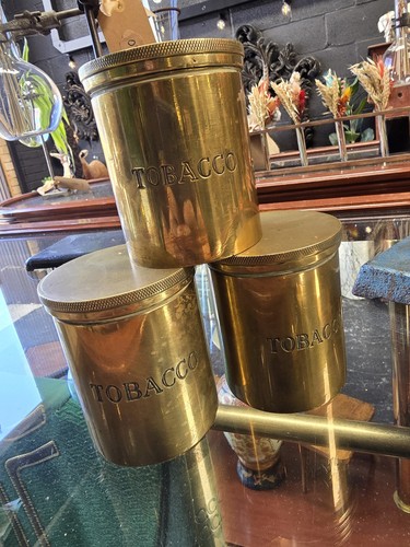 Antique brass tobacco - brass, screw