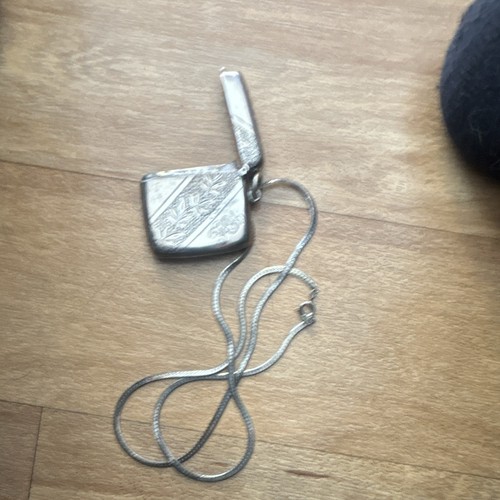 Engraved silver tone hinged - silver-tone,