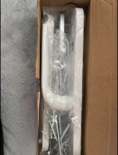 White upvc door handle - white,