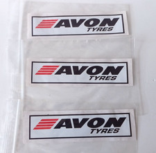 JOBLOT OF 3 VINTAGE AVON TYRES TOOLBOX STICKERS 4.75" x 1"