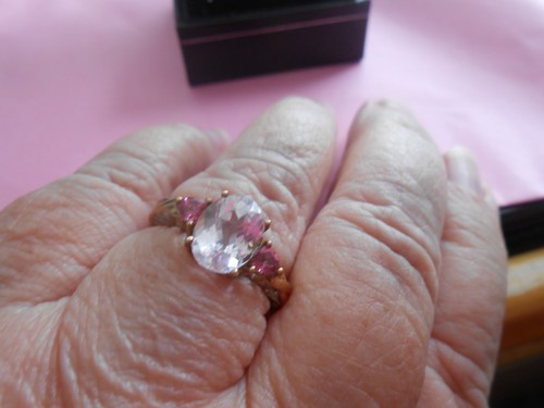 9ct kunzite pink sapphire - 9ct, kunzite/pink
