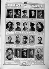 Original Old Antique Print