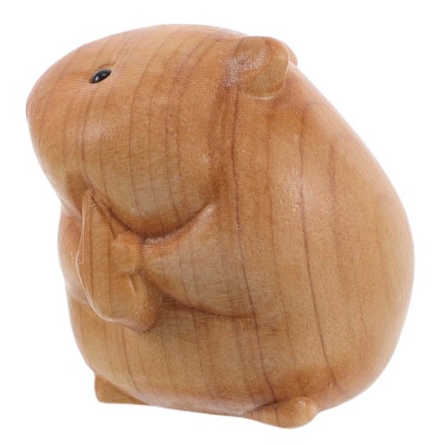 Wooden hamster sculpture - hamster,