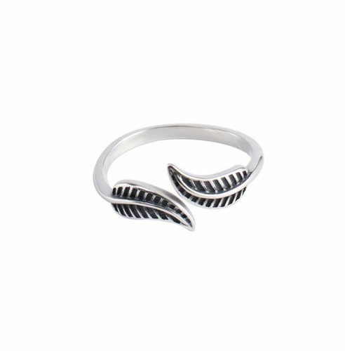 Sterling silver 925 feather - silver,