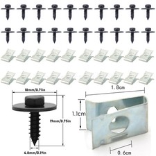 40x Undertray Clips Screws