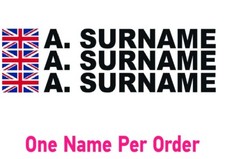 3 X Driver Name Stickers -