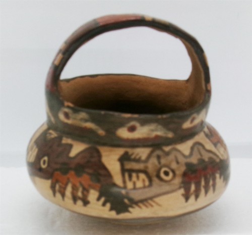 Nazca pottery basket replica - pottery,