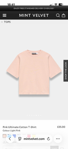 Mint velvet pale pink cotton - velvet,