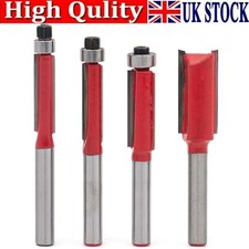 4Pcs 1/4'' Shank Top Bearing Flush Router Trim Pattern Bit Set Milling Cutter UK