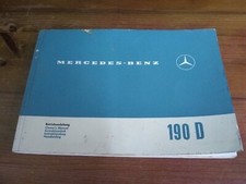 MERCEDES DRIVERS HANDBOOK, 1962, 190D FINTAIL, MULTI LANGUAGE
