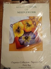 Royal School of Needlework Tapestry Kit Pansy Bag (bnwt)