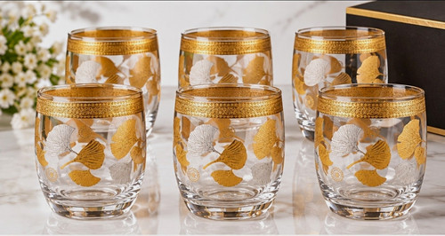 Clear glass round tumblers - glass,