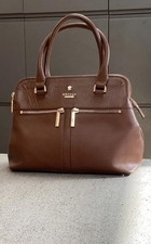 Genuine Brown Leather Double Handled Grab/Cross Body Bag Modalu