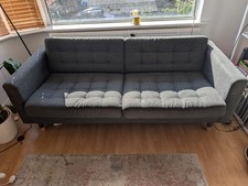 RRP:£599 IKEA LANDSKRONA GUNNARED GREY THREE SEATER SOFA CHESTERFIELD/OFFICE/DFS
