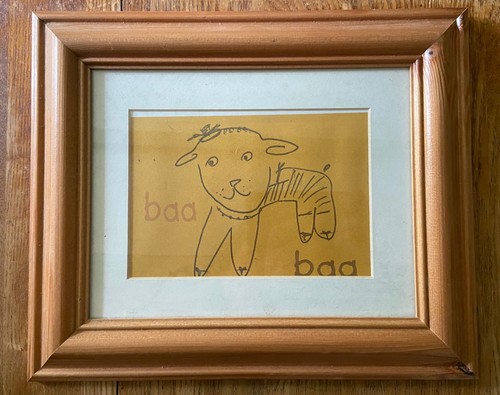 Lamb baby sheep - lamb, framed