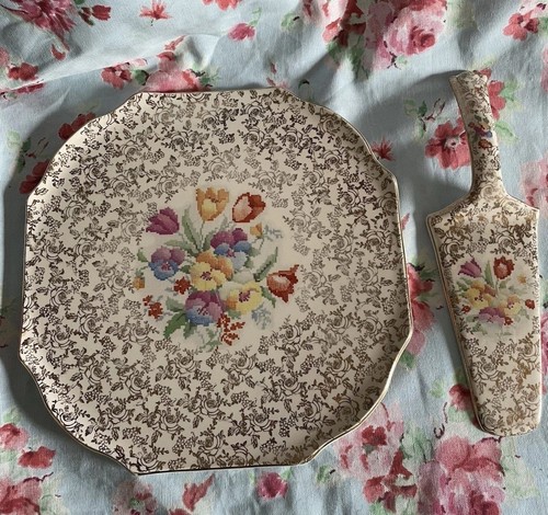 Tunstall cake plate - h.k, /