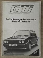 GTi Engineering Volkswagen Audi Performance Parts Catalogue Brochure 1983