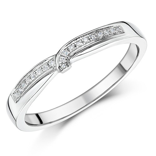 9ct white gold - white, diamond