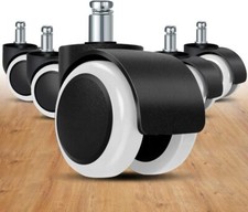 5x Twin Black Office Chair Seat Replacement Spare Double Castor Caster Wheels UK