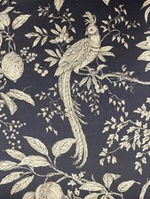 Maize Blue Toile Birds Cotton